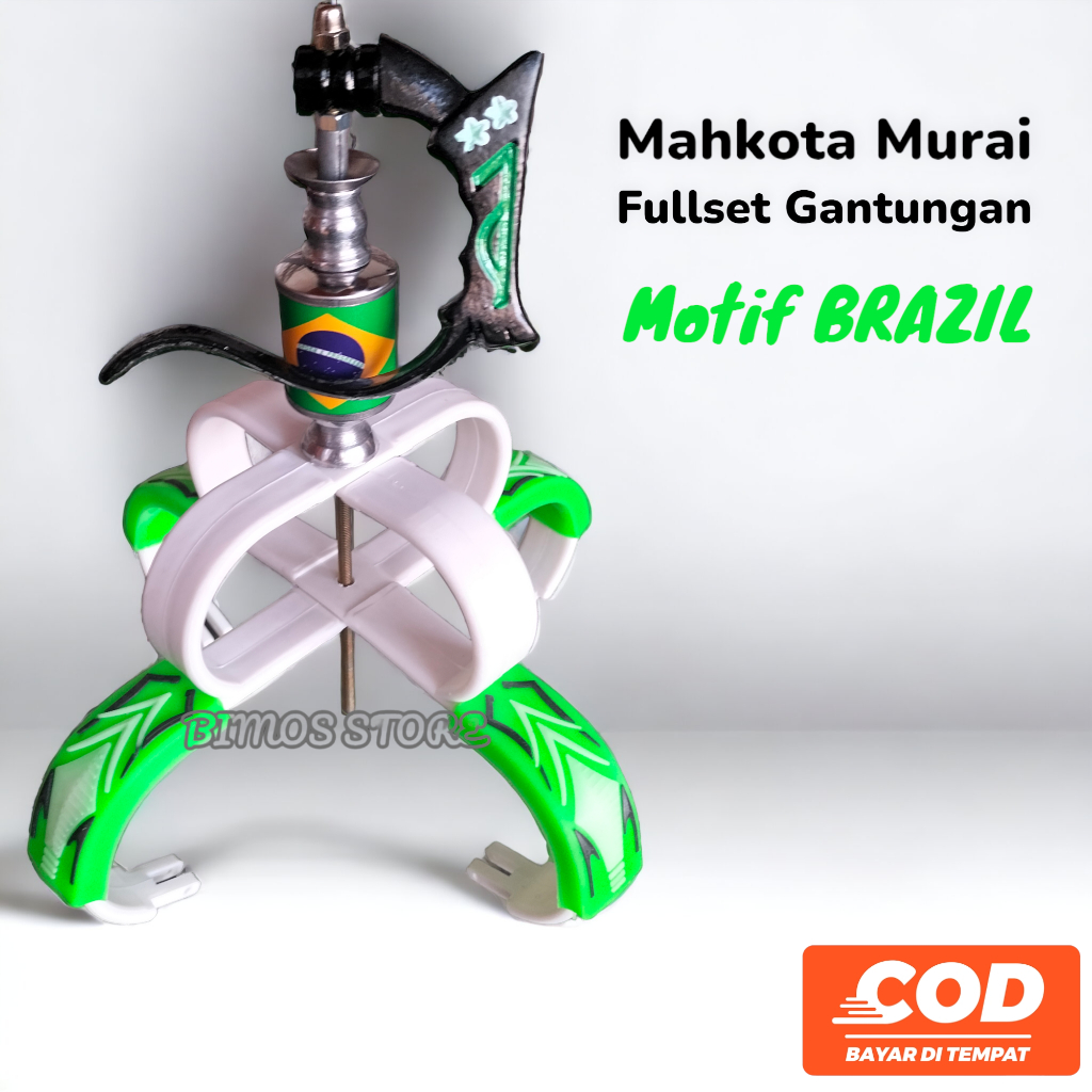 Mahkota Sangkar Murai Fullset Gantungan Motif BRAZIL Mahkota Murai Batu Cakram Murai Pvc