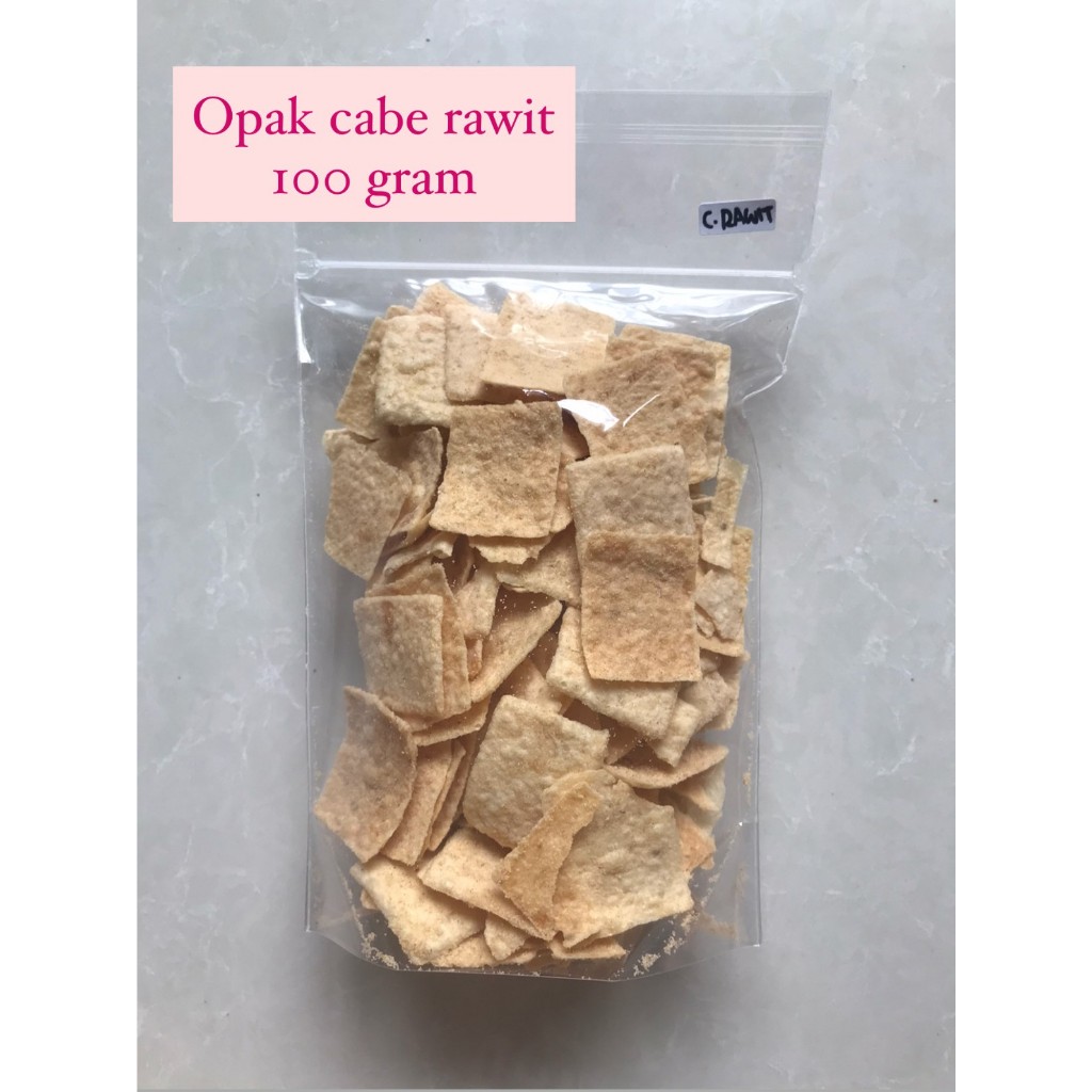 

OPAK CABE RAWIT 100 GRAM | KERUPUK OPAK | OPAK SINGKONG | OPAK PETAK | KERIPIK OPAK | OPAK UBI SNACKY MEDAN