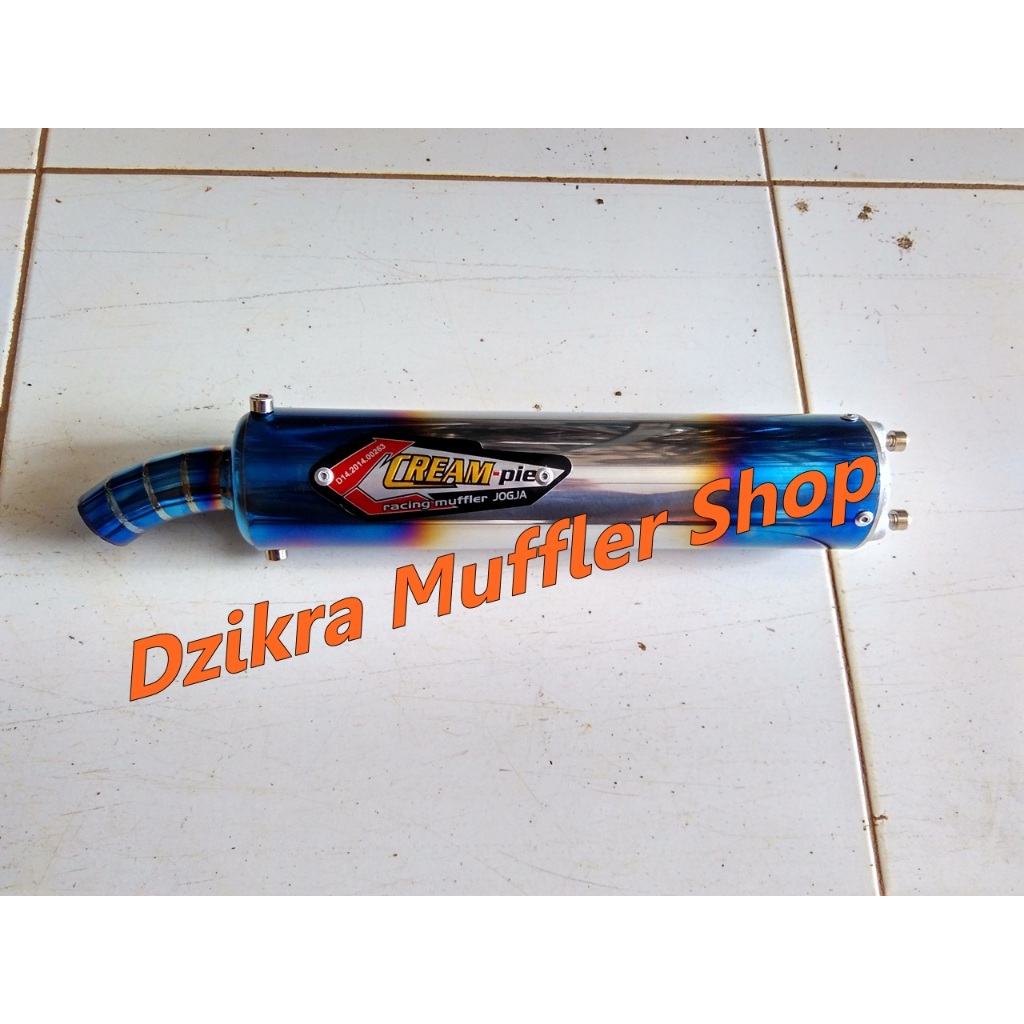 Silencer Ninja 150 R RR SS Stainless Steel Half Blue Silincer Knalpot Racing Motor 2 Tak