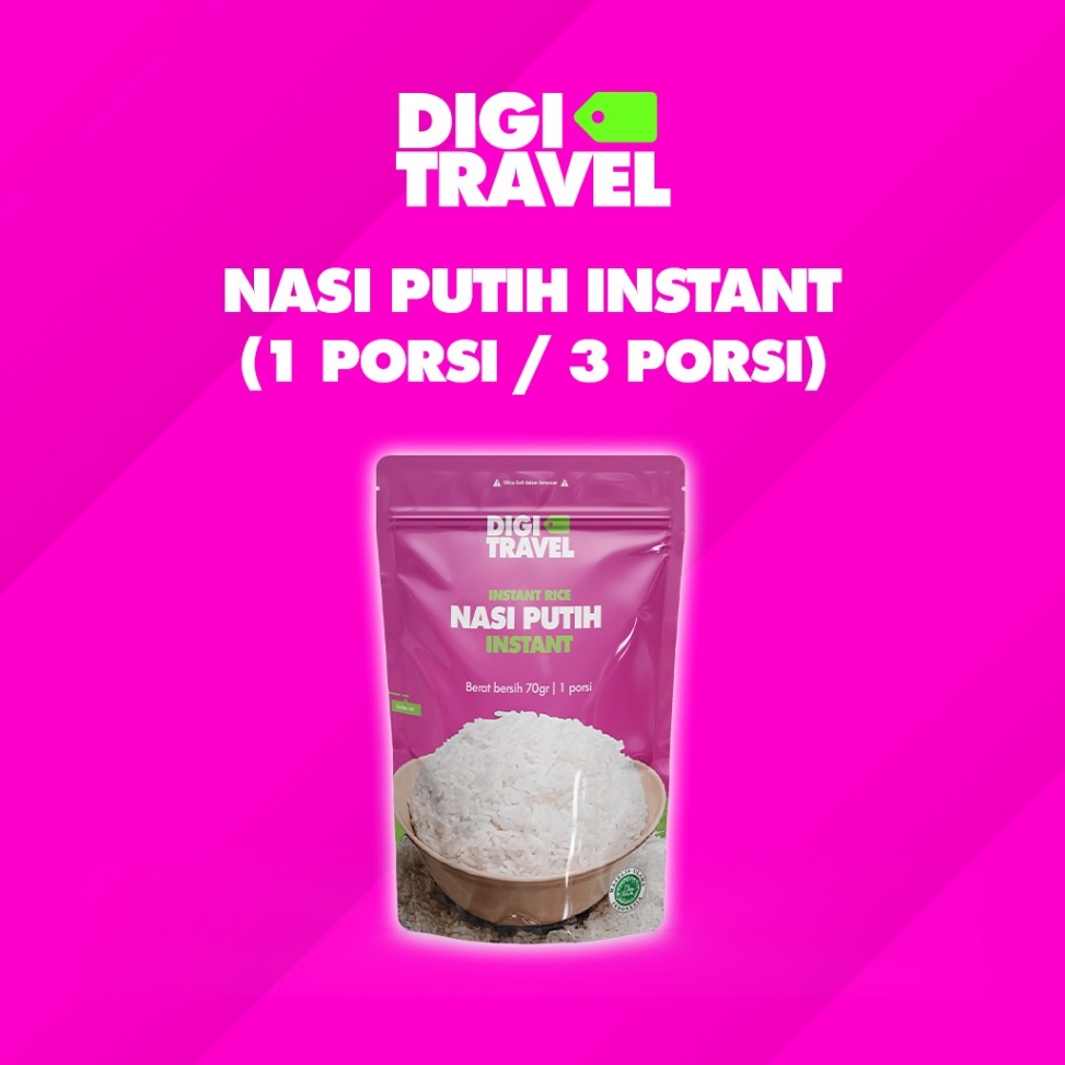 

SUPER DISKON DIGI TRAVEL Nasi Putih Instan Makanan Instan Siap Saji Travel Food