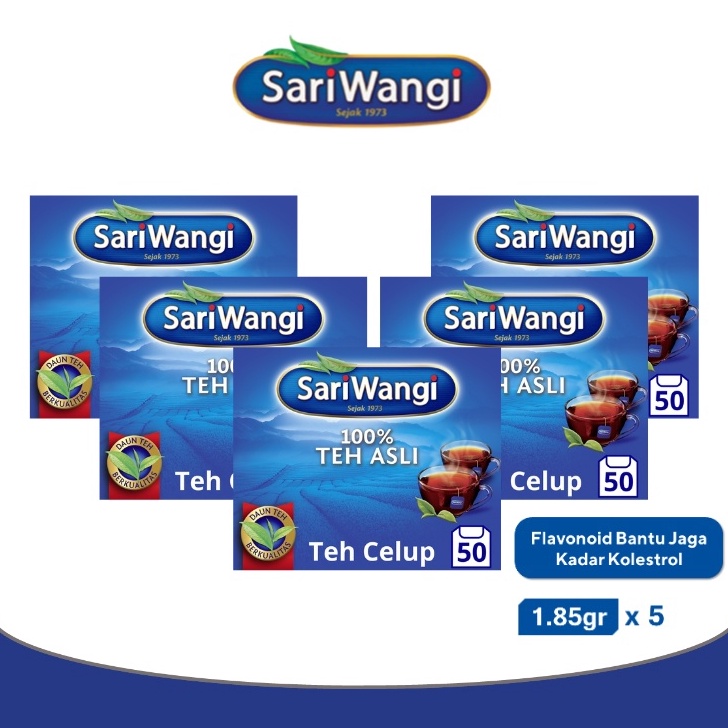 

Swip up Sariwangi Teh Hitam Asli 185g Isi 5 Multipack Isi 5