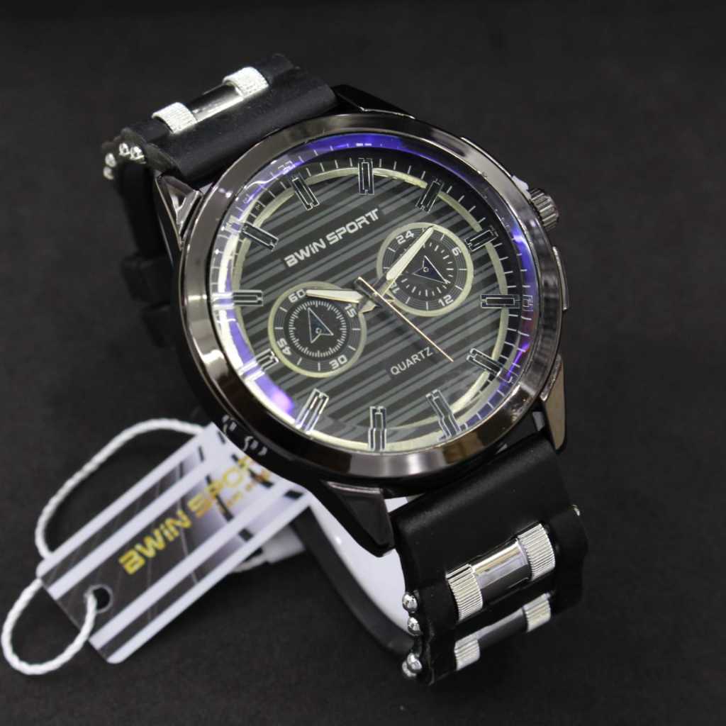 JAM TANGAN BWIN SPORT B463//JAM TANGAN CEWEK/COWOK TERBARU//JAM TANGAN PRIA KARET