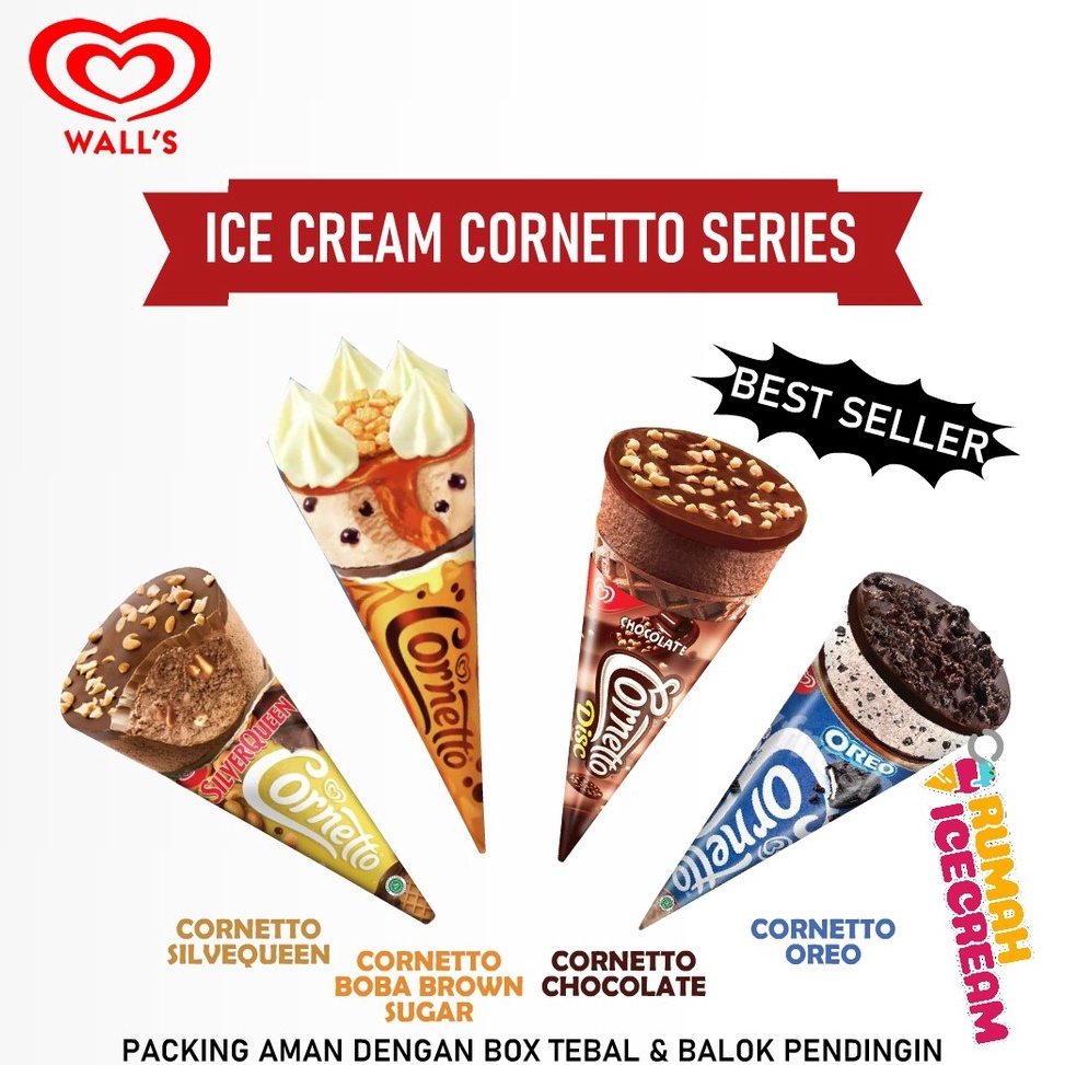 

ORIGINAL Ice Cream Es Krim Cornetto Walls