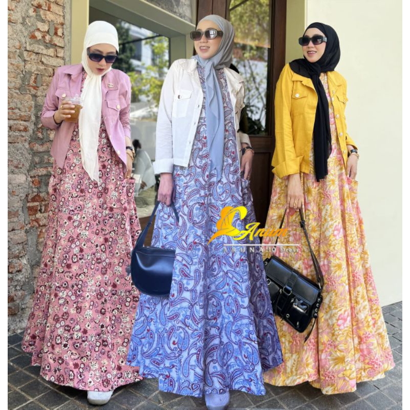 Aruna dress set cardy by Anum