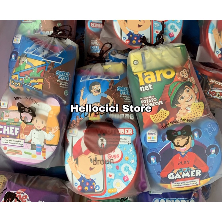 

HEMAT PROMO PARCEL POUCH BINGKISAN SNACK KEMASAN ANAK ULANG TAHUN