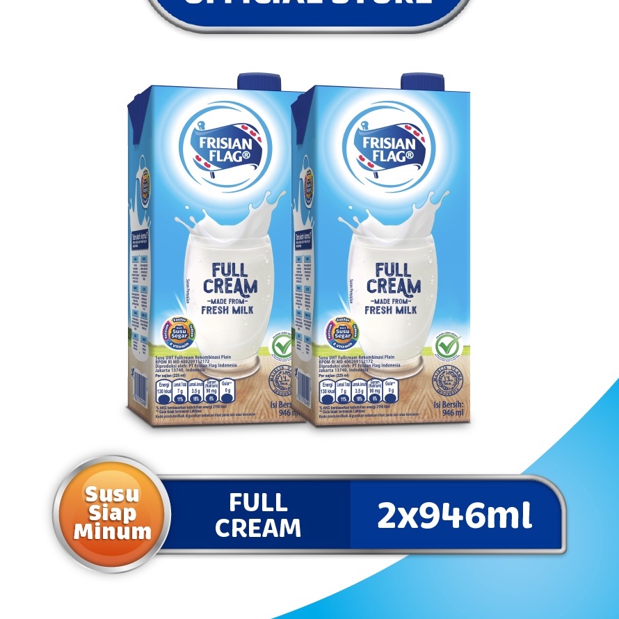 

55 COD Frisian Flag Family UHT Full Cream 946 ml x 2 pcs