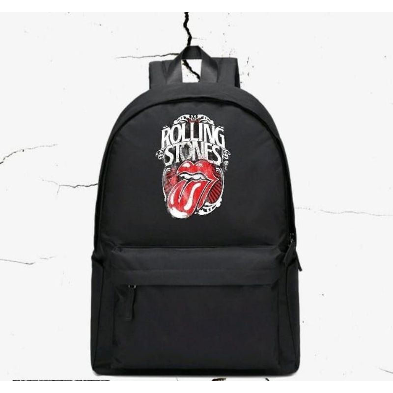 Ransel Tas sekolah/kuliah logo band Rolling Stones kece/request nama