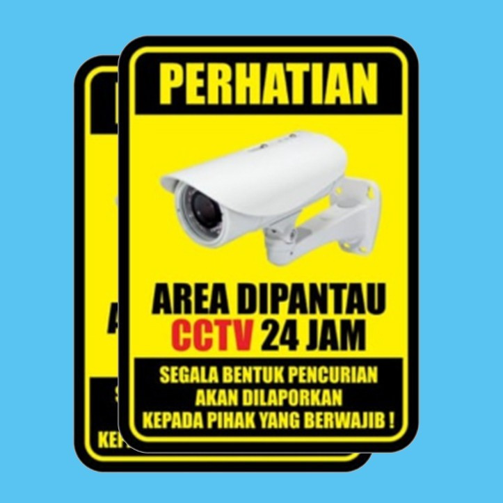 

Stiker Area CCTV 24jam 20 x 15 cm. Perhatian sign Rambu k3 safety