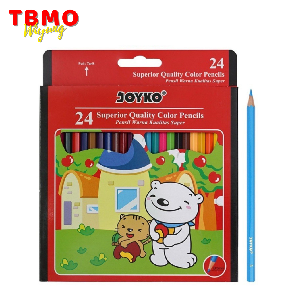 

TBMO Pensil Warna Joyko 24 Warna Panjang CP-24PB