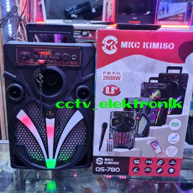 SPEAKER BLUTOOTH MIKO KIMISO SPEAKER 8,5" INCH SPEAKER PORTABLE SUARA STEREO PLUS MIC