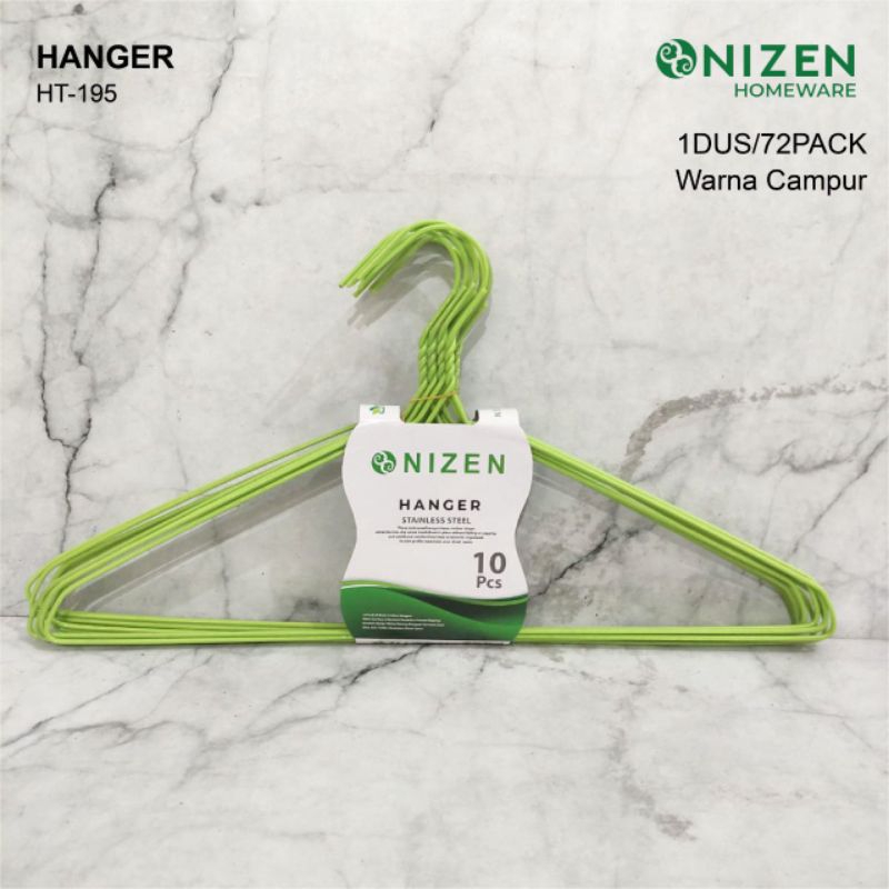 ( AJ ) HANGER BAJU NIZEN HT195 / HANGER BAJU / GANTUNGAN BAJU LEMARI / HANGER LEMARI / JEMURAN PAKAI