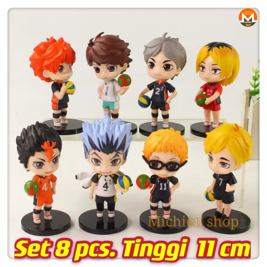 Anime Cartoon BabyCoz Haikyuu Figure set 8pcs