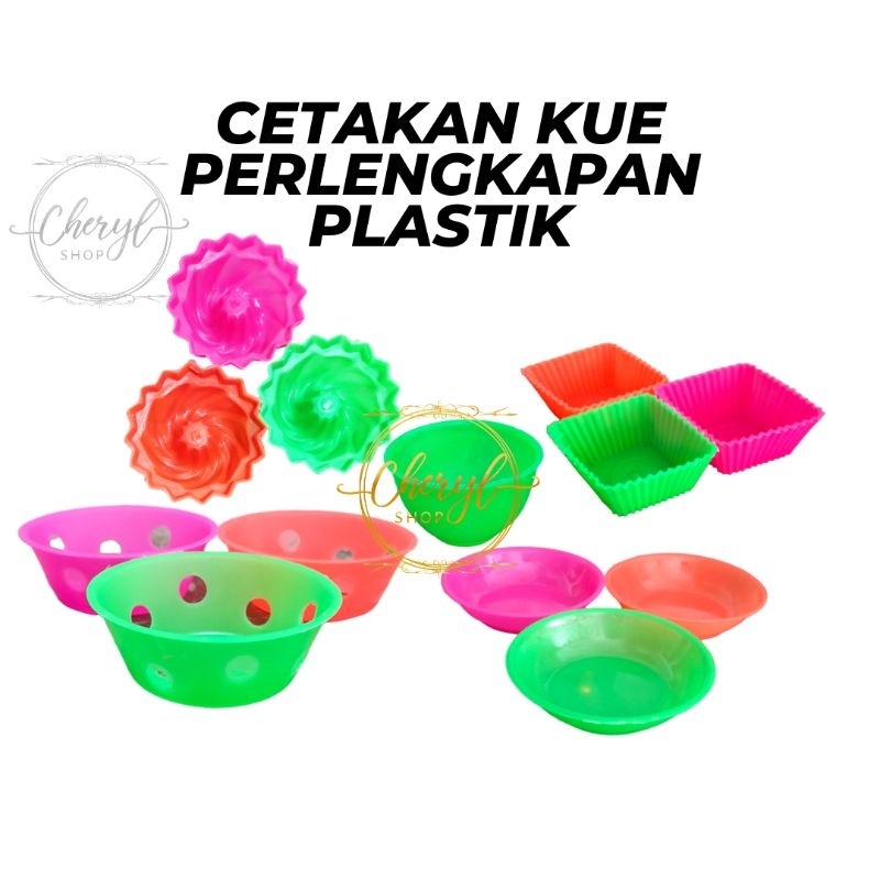 (12 PCS) CETAKAN PLASTIK KUE TALAM / KUE BUNGA / PUTU AYU / CUCING KECIL / CETAKAN TWISTER / CETAKAN
