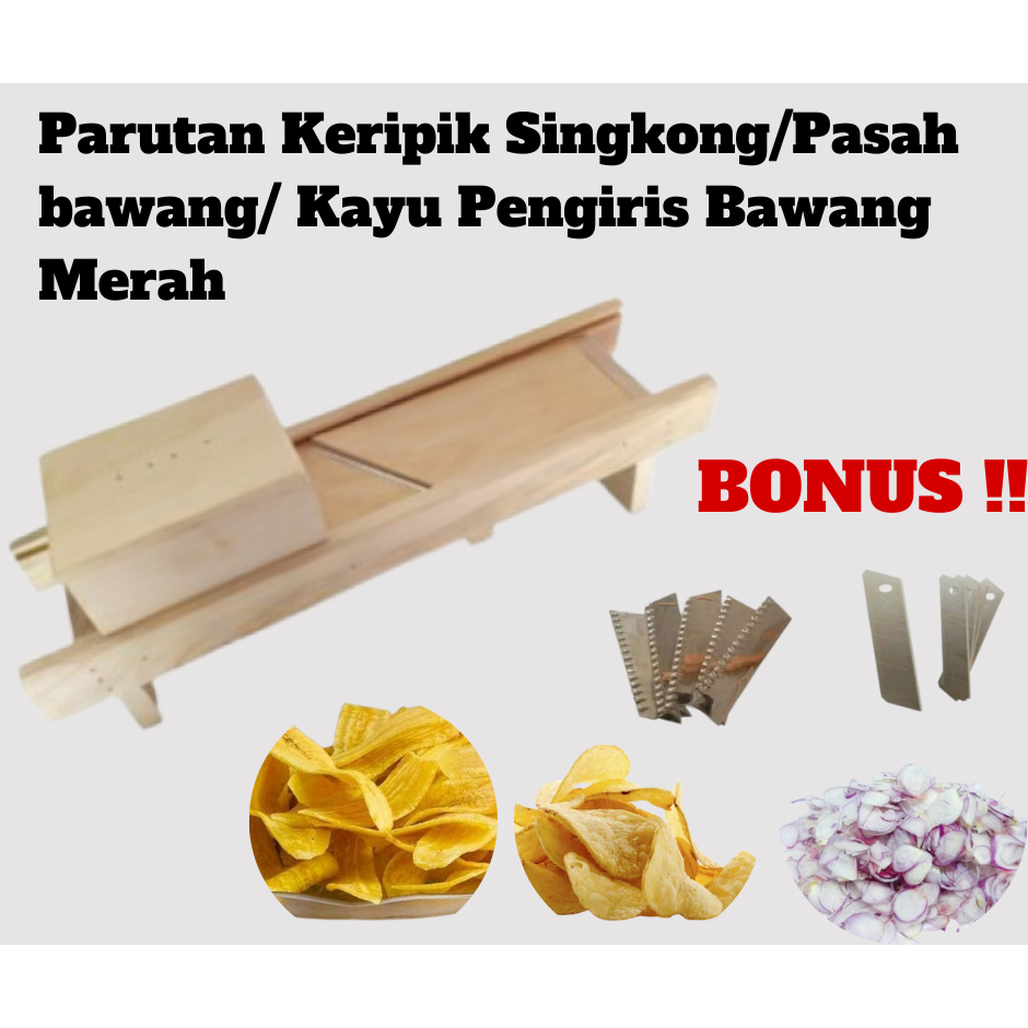 Parutan Murah/Parutan Kentang/Parutan Keripik Singkong/Pasah bawang/ Kayu Pengiris Bawang Merah Paru
