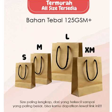Paper Bag Coklat Jumbo, Paper Bag Mini Polos, Paperbag Superbig (Besar)
