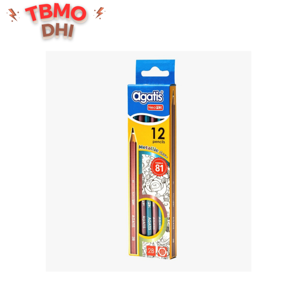 

TBMO Agatis Neopex Pensil Tulis Metalic 2B 1Box Isi 12 Pcs / Pensil