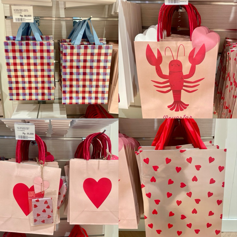 

[FLYING TIGER] Valentine Paper Bags | Tas Kado Tema Valentine