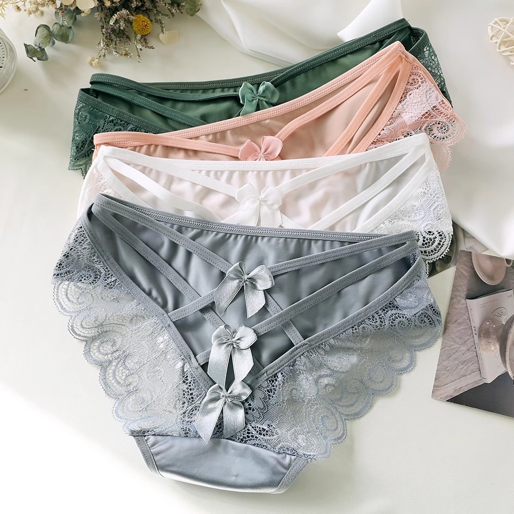 Pikat Keanggunan dengan Celana Dalam Mewah: CD086 Renda Satin Elegan, Model Sexy & Nyaman untuk Wani