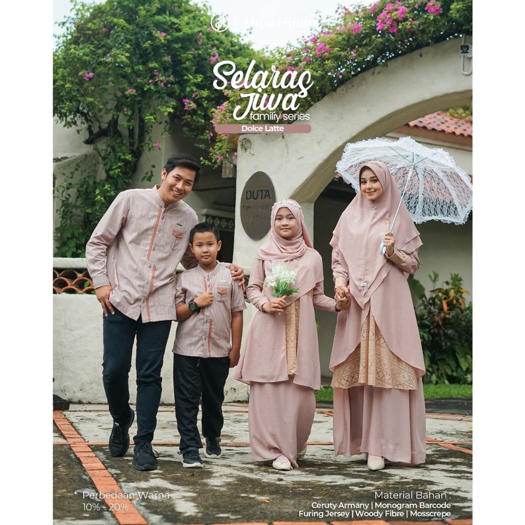 Sarimbit Keluarga. Sarimbit Lebaran. Sarimbit Selaras Jiwa - Alwa Hijab (PRE ORDER)