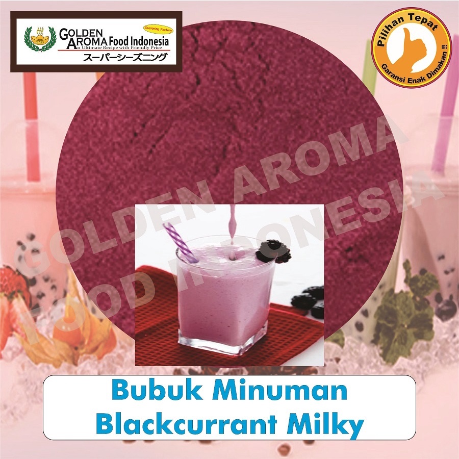 

Bubuk Minuman Blackcurrant Milky 500 gr Serbuk Black Currant 1/2kg Drinking Powder Murah Halal Enak