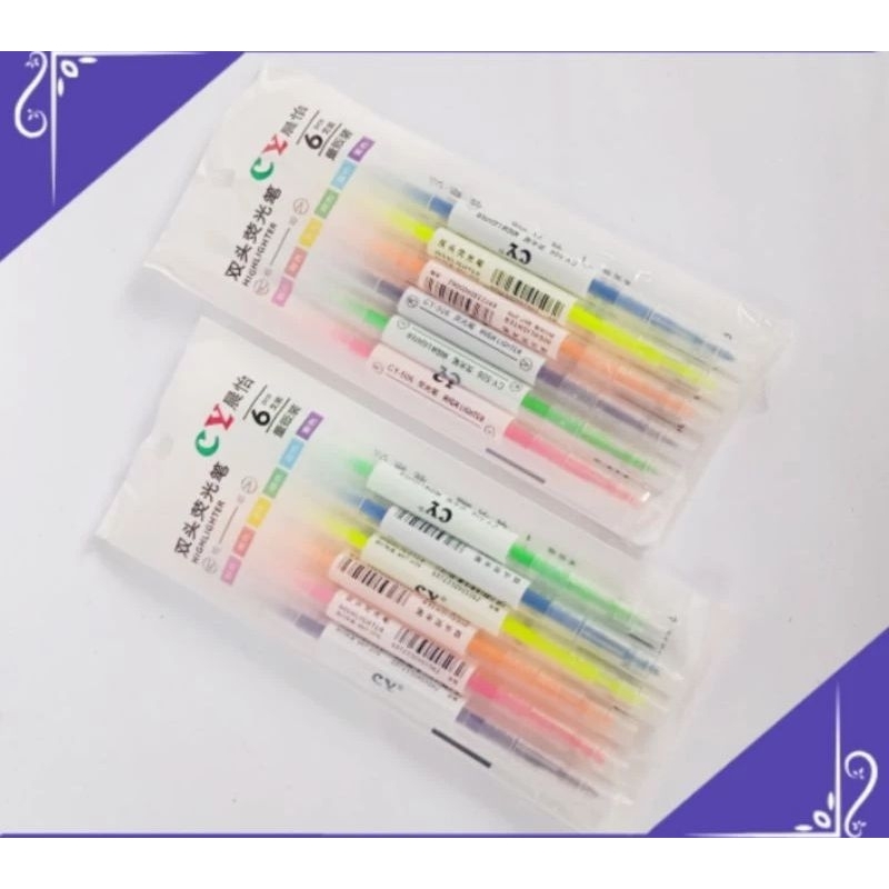 

bolpoin stabilo 2arah, set 6 bolpoin, bulpoin 2 arah