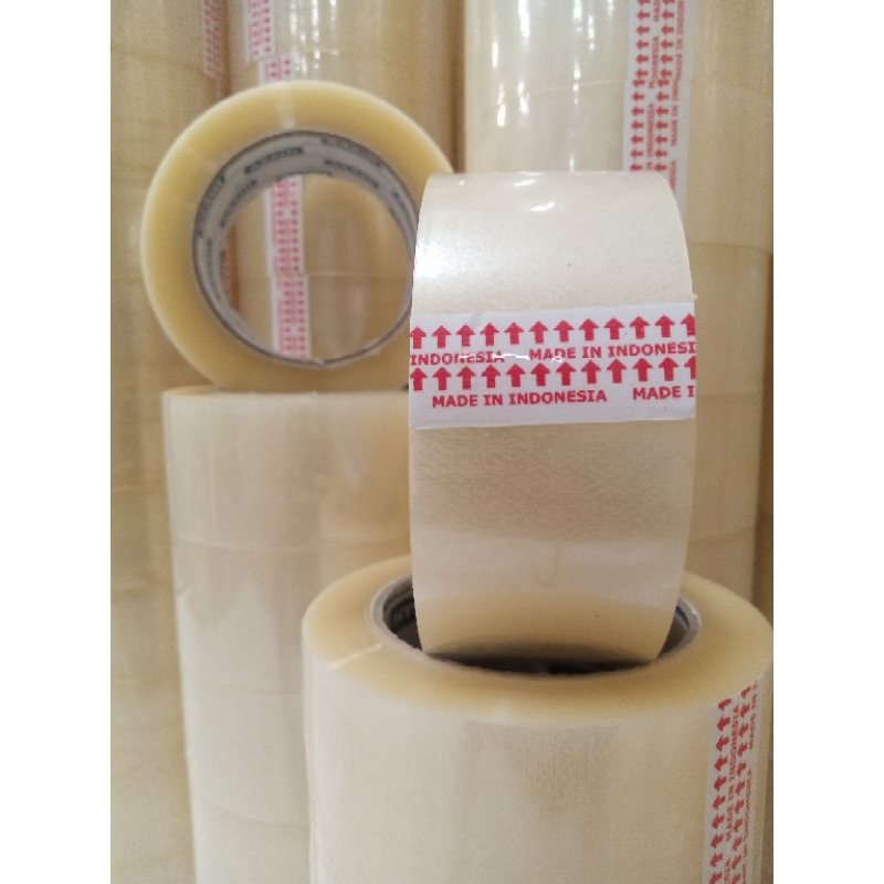 

6pcs lakban bening dan coklat 45mm 100yard super murah