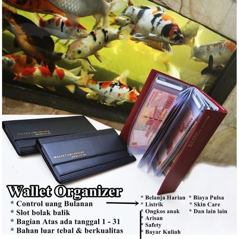 Wallet Dompet Organizer Keuangan Polos
