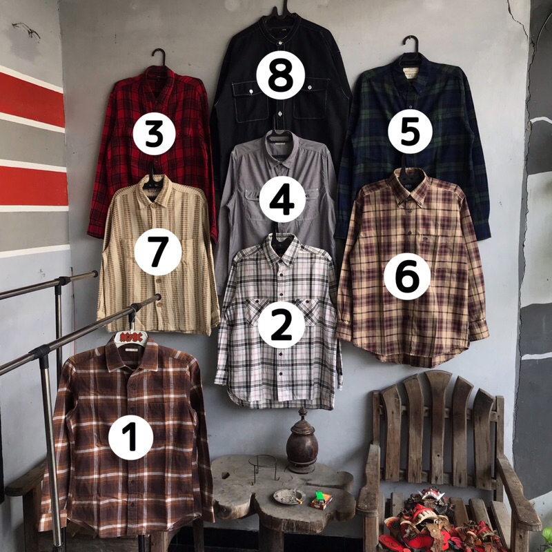 Flannel Uniqlo Mix Kemeja Flanel Veterano End Year Sale