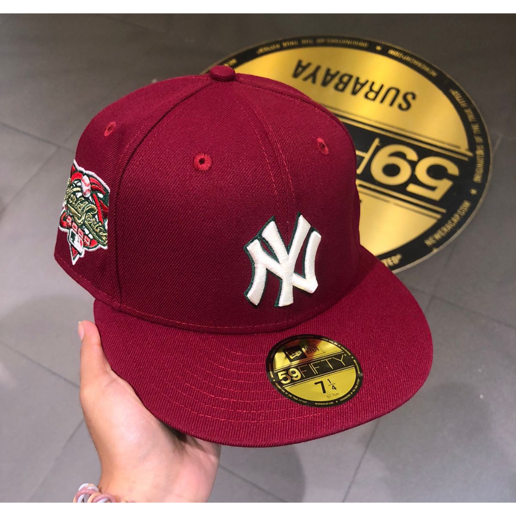 Topi New Era 59Fifty Pack Festival New York Yankees Cooperstown Cardinal Fitted Cap 100% Original Resmi