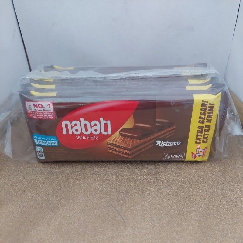 

Nabati wafer Chocolate bersih 17 gr isi 10 pcs