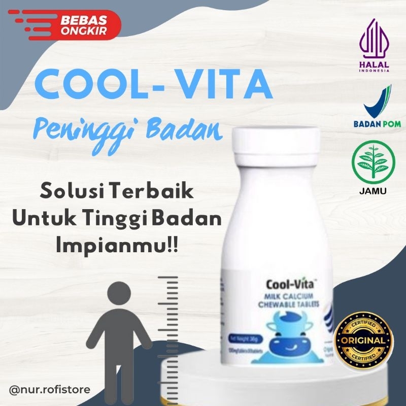 ReadyStock COOL-VITA  MILK CALCIUM Tablet Herbal Peninggi Badan Ampuh Dan Permanen