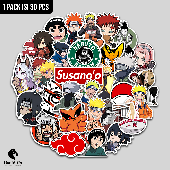 

STIKER PACK NARUTO ANTI AIR | STIKER HELM LAPTOP KOMPUTER KOPER | VINYL LAMINASI DOFF WATERPROOF