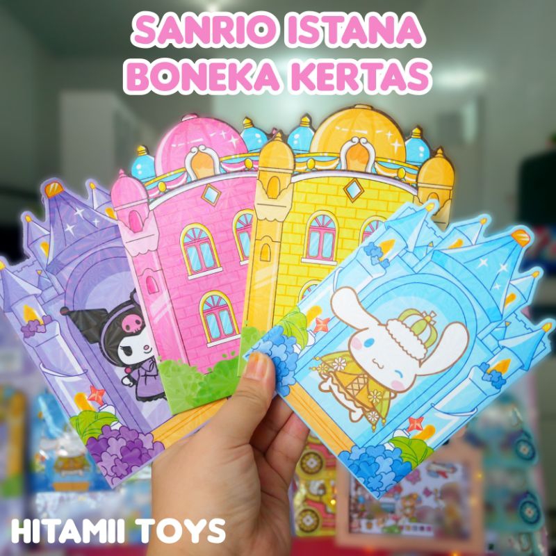 [Hitamii Toys] Busy Book Istana Jendela Sanrio Dekorasi Mainan Boneka Kertas Kuromi-Hello Kitty-Cinn