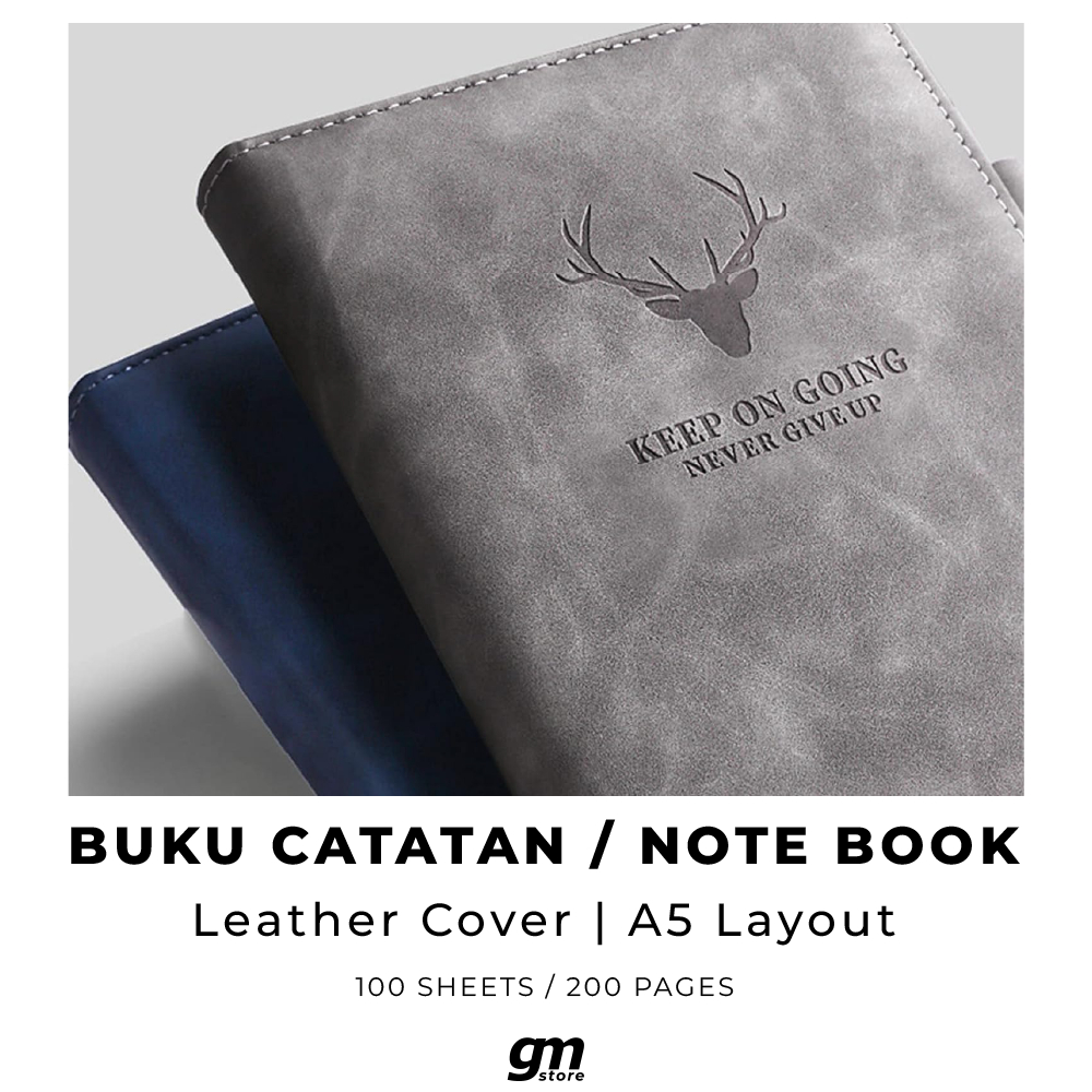 

Notebook Buku Catatan Diary A5 Note Book Cover Kulit Hadiah Natal 100S