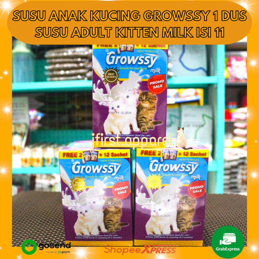 SUSU KUCING GROWSSY BOX ISI 11 SUSU GROWSSY GROWSSY SUSU KUCING