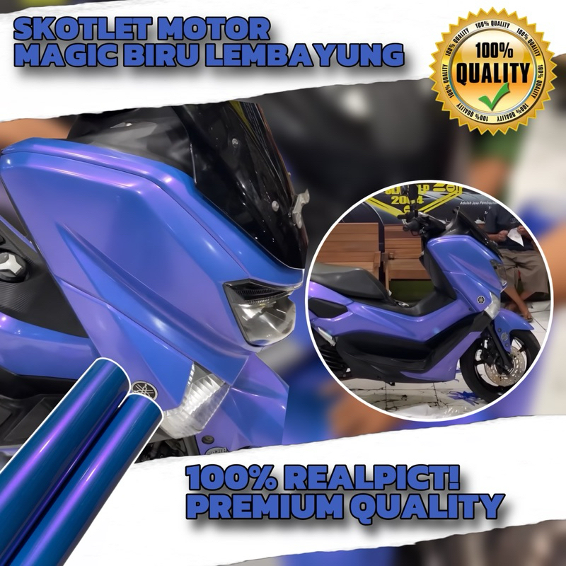skotlet biru lembayung ungu stiker motor warna magic lembayung blue kualitas premium