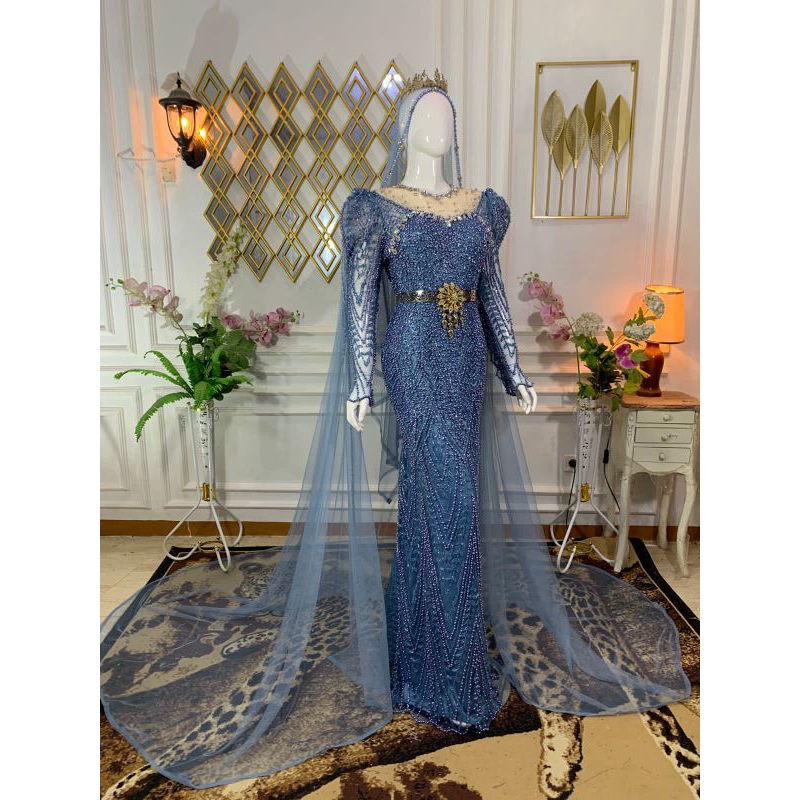 kebaya slim denim/slim denim full payet/denim terbaru