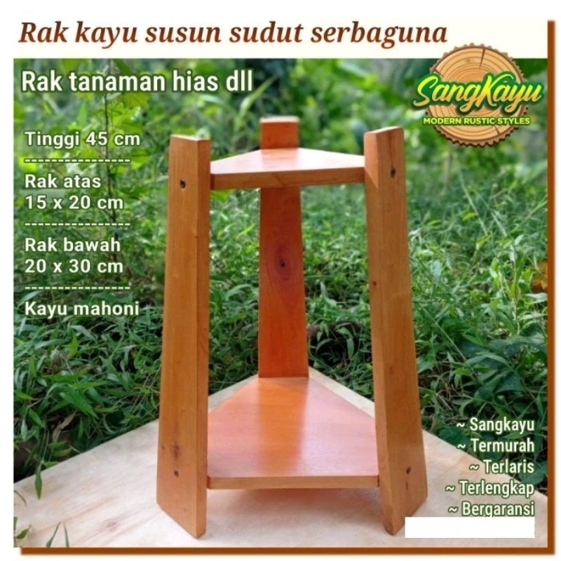 Rak susun serbaguna kayu rak sudut rak tanaman hias rak kayu susun