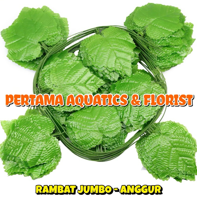 Lusinan Isi 12 Pcs Rambat Lebar 7-7.5 Cm/ Bunga Dekorasi/ Daun Rambat Dekorasi/ Hiasan Dekorasi/ Tan