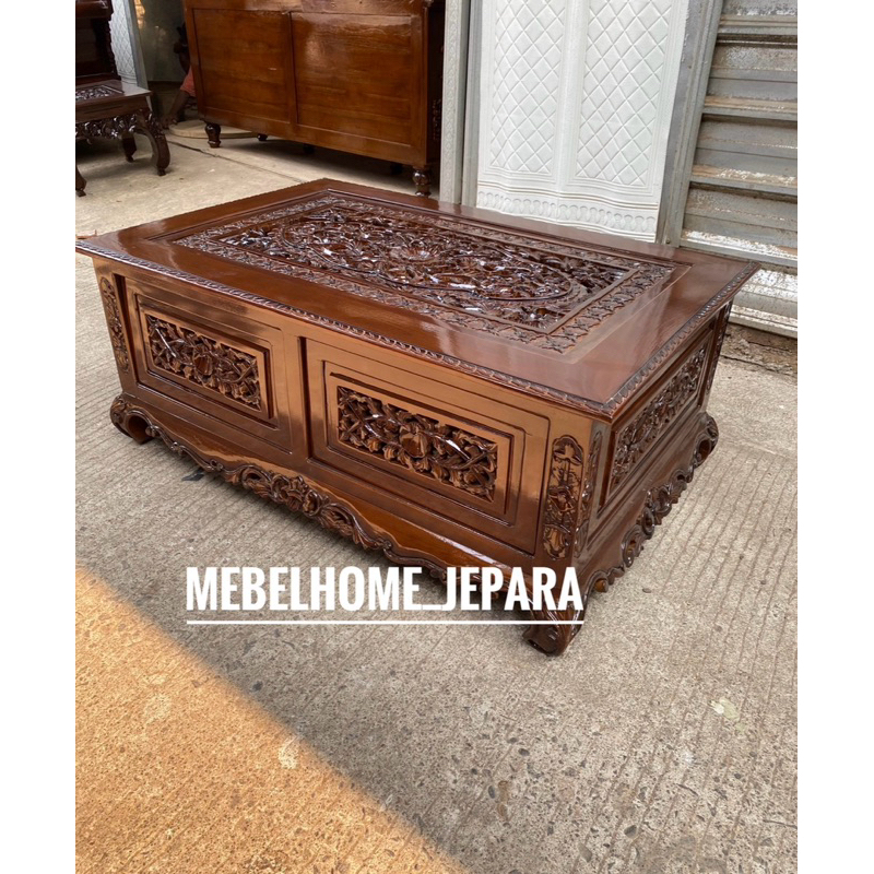 meja murah ketapang kopi jati laci/meja ketapang jati/meja ketapang dimensi FREE KACA