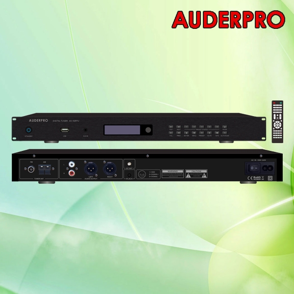 AUDERPRO USB + TUNER DIGITAL AM/FM AD-102RTU - Digital USB + AM/FM Player Rack Mount