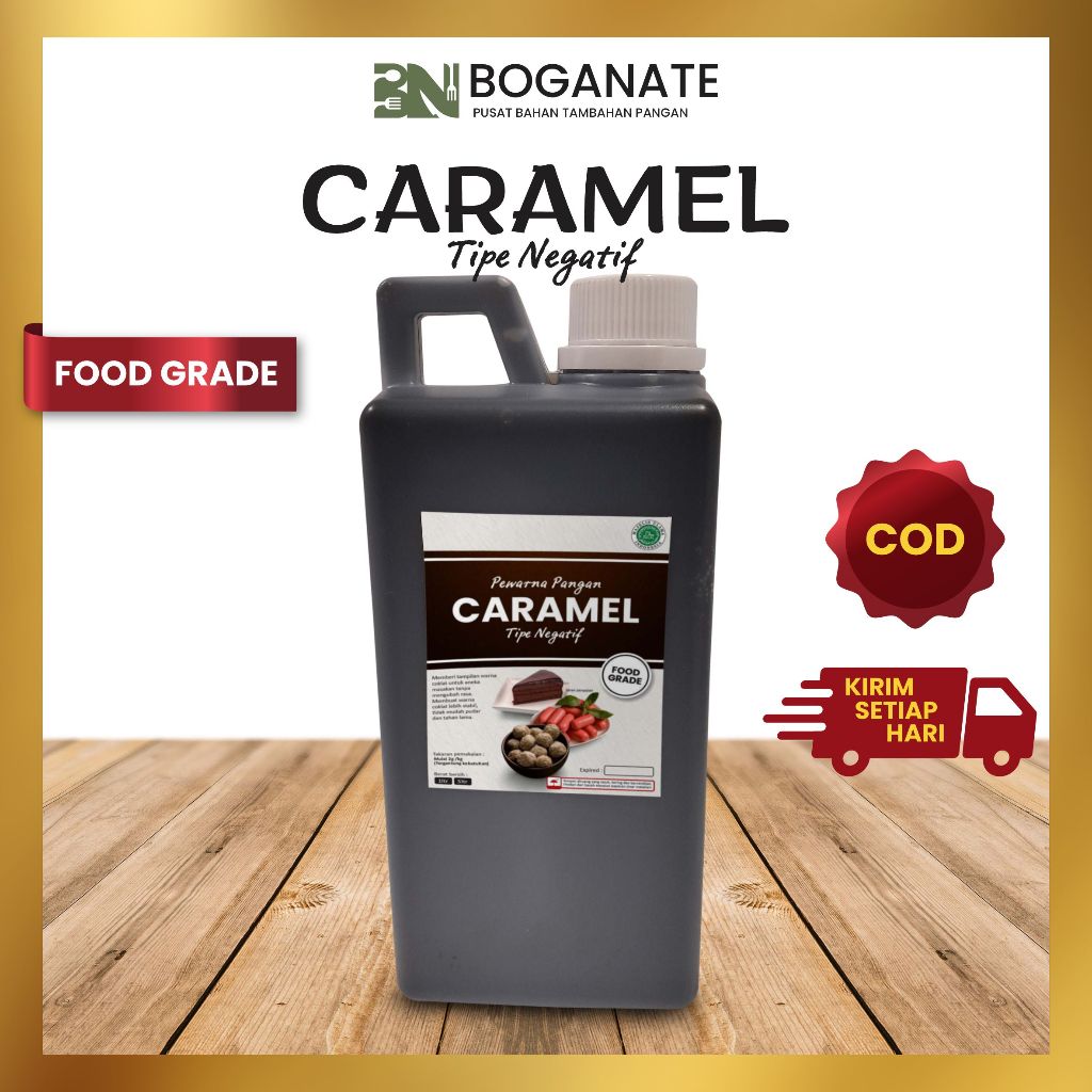 

Pewarna Caramel (IV) 1ltr, Tipe Negatif untuk pewarna bakso, kue, minuman dll