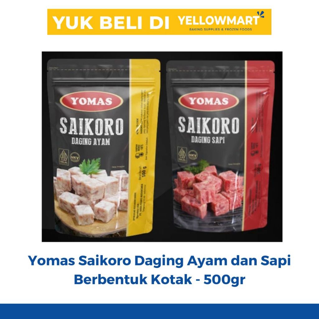 

Yomas Saikoro Daging Ayam dan Sapi Berbentuk Kotak - 500gr