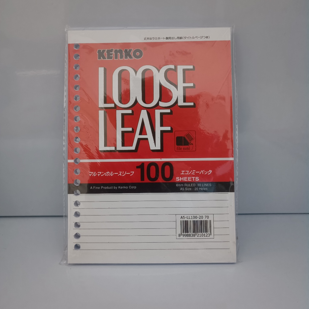 

Kenko Kertas Binder Loose Leaf Putih A5 100 Lembar