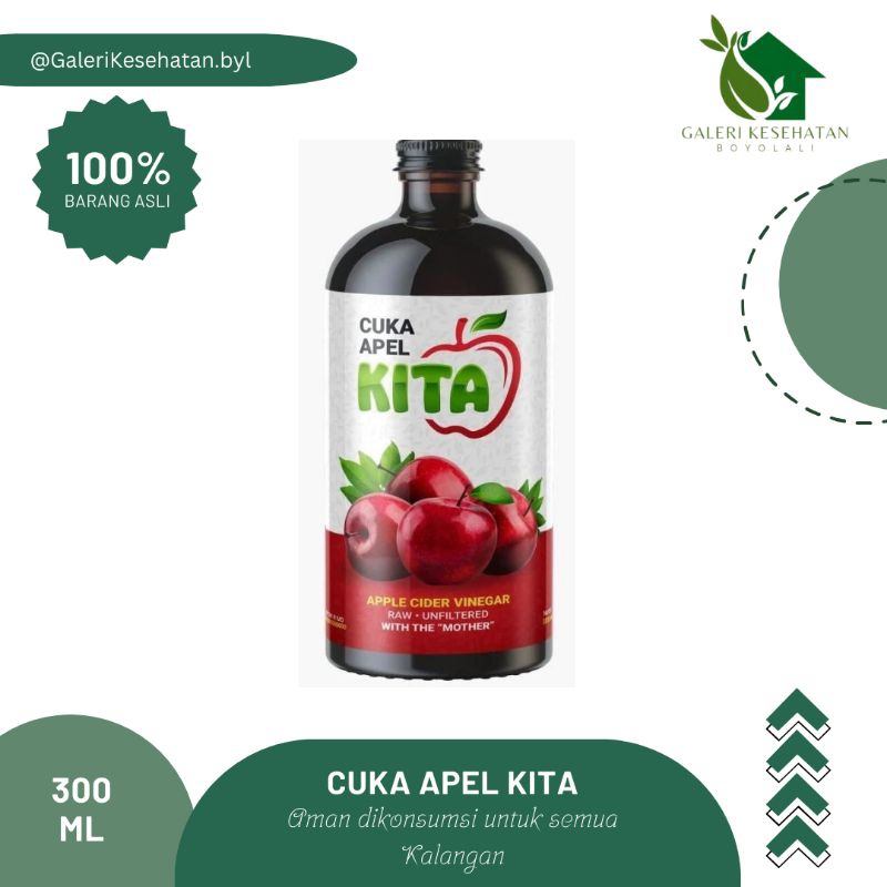 

CUKA APEL / CUKA APEL KITA / 100% APEL MALANG / 300ML / MULTI KHASIAT / ORIGINAL