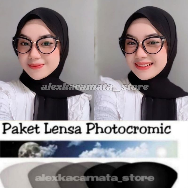 KACAMATA MINUS PHOTOCROMIC KACAMATA CAT EYE WANITA KACAMATA ANTIRADIASI WANITA KACAMATA 95283