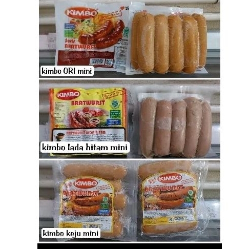 

Sosis Kimbo Bratwurst / Sosis Kimbo Keju / Kimbo Original/ Kimbo Lada Hitam