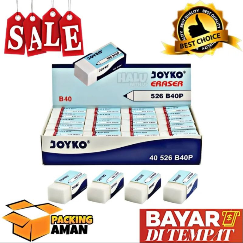 

(BISA COD) PROMO 2 Pcs Penghapus Joyko 526-B40P / Stip Joyko Putih Kecil / Karet Penghapus / Eraser