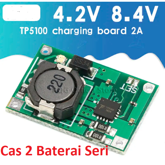 TP5100 TP 5100 2A Lithium Battery Charging 1s 2s Modul Charger baterai Batere Batre 18650 UPGRADE TP4056