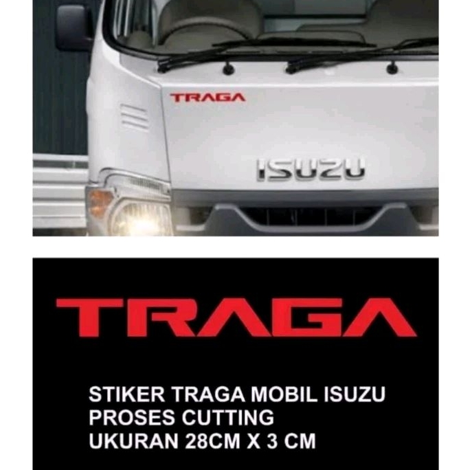 STIKER CUTTING ISUZU TRAGA kabin depan